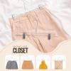imageHOUSE DAY 120 Pack Clear Pants Hangers with Clips Plastic Skirt Hangers for Women 14 Inch Clip Hanger for Pants Skirts Jeans Shorts Legging with 360degree Swivel Hook 2 Adjustable ClipsClear