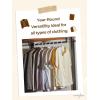 imageHOUSE DAY Plastic Clothes Hangers 24 Pack Sweater Hangers No Shoulder Bump Thick Heavy Duty Coat Hanger for Closet Purple Wide Hanger with NonSlip Hook for Sweaters Suits Dresses Jackets PantsWhite