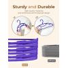 imageHOUSE DAY Plastic Clothes Hangers 24 Pack Sweater Hangers No Shoulder Bump Thick Heavy Duty Coat Hanger for Closet Purple Wide Hanger with NonSlip Hook for Sweaters Suits Dresses Jackets PantsPurple