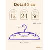 imageHOUSE DAY Plastic Clothes Hangers 24 Pack Sweater Hangers No Shoulder Bump Thick Heavy Duty Coat Hanger for Closet Purple Wide Hanger with NonSlip Hook for Sweaters Suits Dresses Jackets PantsPurple