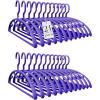imageHOUSE DAY Plastic Clothes Hangers 24 Pack Sweater Hangers No Shoulder Bump Thick Heavy Duty Coat Hanger for Closet Purple Wide Hanger with NonSlip Hook for Sweaters Suits Dresses Jackets PantsPurple