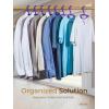 imageHOUSE DAY Plastic Clothes Hangers 24 Pack Sweater Hangers No Shoulder Bump Thick Heavy Duty Coat Hanger for Closet Purple Wide Hanger with NonSlip Hook for Sweaters Suits Dresses Jackets PantsPurple