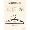 imageHOUSE DAY Plastic Clothes Hangers 24 Pack Sweater Hangers No Shoulder Bump Thick Heavy Duty Coat Hanger for Closet Purple Wide Hanger with NonSlip Hook for Sweaters Suits Dresses Jackets PantsBlack