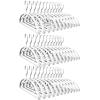imageHOUSE DAY Plastic Clothes Hangers 24 Pack Sweater Hangers No Shoulder Bump Thick Heavy Duty Coat Hanger for Closet Purple Wide Hanger with NonSlip Hook for Sweaters Suits Dresses Jackets PantsWhite
