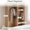 imageHOUSE DAY Skirt Hangers Space Saving 1 Pack Double Row 4Tier NonSlip Hangers with Clips for Skirts Shorts and Pants  Lotus Wood Clip Hanger for Women  Closet Organizers and Storage MahoganyMahogany