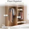 imageHOUSE DAY Skirt Hangers Space Saving 1 Pack Double Row 4Tier NonSlip Hangers with Clips for Skirts Shorts and Pants  Lotus Wood Clip Hanger for Women  Closet Organizers and Storage MahoganyBlack