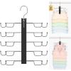 imageHOUSE DAY Tank Top Hanger DualRow 5 Tier Space Saving Bra Hanger Premium Lotus Wood NonSlip Hangers with 360 Swivel Hooks Closet Organizer for Sports Bras ampamp Tank Tops Cami Mahogany 2 PackBlack