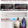 imageHOUSE DAY Tank Top Hanger DualRow 5 Tier Space Saving Bra Hanger Premium Lotus Wood NonSlip Hangers with 360 Swivel Hooks Closet Organizer for Sports Bras ampamp Tank Tops Cami Mahogany 2 PackMahogany