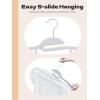 imageHOUSE DAY White Plastic Hangers 50 Pack Slim Space Saving Non Slip Hangers with Rubber Pads Heavy Duty Coat Hanger for Closet Prevent Stretching SShaped Clothes Hanger for Shirt Suit PantsLight Grey  Dark Grey