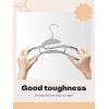 imageHOUSE DAY White Plastic Hangers 50 Pack Slim Space Saving Non Slip Hangers with Rubber Pads Heavy Duty Coat Hanger for Closet Prevent Stretching SShaped Clothes Hanger for Shirt Suit PantsLight Grey  Dark Grey