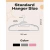 imageHOUSE DAY White Plastic Hangers 50 Pack Slim Space Saving Non Slip Hangers with Rubber Pads Heavy Duty Coat Hanger for Closet Prevent Stretching SShaped Clothes Hanger for Shirt Suit PantsLight Grey  Dark Grey