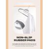 imageHOUSE DAY White Plastic Hangers 50 Pack Slim Space Saving Non Slip Hangers with Rubber Pads Heavy Duty Coat Hanger for Closet Prevent Stretching SShaped Clothes Hanger for Shirt Suit PantsLight Grey  Dark Grey