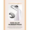 imageHOUSE DAY White Plastic Hangers 50 Pack Slim Space Saving Non Slip Hangers with Rubber Pads Heavy Duty Coat Hanger for Closet Prevent Stretching SShaped Clothes Hanger for Shirt Suit PantsBlack  White