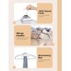 imageHOUSE DAY White Plastic Hangers 50 Pack Slim Space Saving Non Slip Hangers with Rubber Pads Heavy Duty Coat Hanger for Closet Prevent Stretching SShaped Clothes Hanger for Shirt Suit PantsLight Grey  Dark Grey