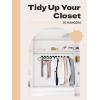 imageHOUSE DAY White Plastic Hangers 50 Pack Slim Space Saving Non Slip Hangers with Rubber Pads Heavy Duty Coat Hanger for Closet Prevent Stretching SShaped Clothes Hanger for Shirt Suit PantsBlack  White