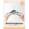 imageHOUSE DAY White Plastic Hangers 50 Pack Slim Space Saving Non Slip Hangers with Rubber Pads Heavy Duty Coat Hanger for Closet Prevent Stretching SShaped Clothes Hanger for Shirt Suit PantsBlack  White