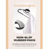 imageHOUSE DAY White Plastic Hangers 50 Pack Slim Space Saving Non Slip Hangers with Rubber Pads Heavy Duty Coat Hanger for Closet Prevent Stretching SShaped Clothes Hanger for Shirt Suit PantsBlack  White