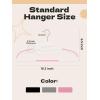 imageHOUSE DAY White Plastic Hangers 50 Pack Slim Space Saving Non Slip Hangers with Rubber Pads Heavy Duty Coat Hanger for Closet Prevent Stretching SShaped Clothes Hanger for Shirt Suit PantsWhite  Pink