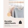 imageHOUSE DAY White Plastic Hangers 50 Pack Slim Space Saving Non Slip Hangers with Rubber Pads Heavy Duty Coat Hanger for Closet Prevent Stretching SShaped Clothes Hanger for Shirt Suit PantsWhite  Pink