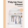 imageHOUSE DAY White Plastic Hangers 50 Pack Slim Space Saving Non Slip Hangers with Rubber Pads Heavy Duty Coat Hanger for Closet Prevent Stretching SShaped Clothes Hanger for Shirt Suit PantsBlack  White