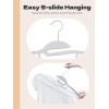 imageHOUSE DAY White Plastic Hangers 50 Pack Slim Space Saving Non Slip Hangers with Rubber Pads Heavy Duty Coat Hanger for Closet Prevent Stretching SShaped Clothes Hanger for Shirt Suit PantsLight Grey  Dark Grey