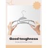 imageHOUSE DAY White Plastic Hangers 50 Pack Slim Space Saving Non Slip Hangers with Rubber Pads Heavy Duty Coat Hanger for Closet Prevent Stretching SShaped Clothes Hanger for Shirt Suit PantsLight Grey  Dark Grey