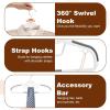 imageHOUSE DAY White Plastic Hangers 50 Pack Slim Space Saving Non Slip Hangers with Rubber Pads Heavy Duty Coat Hanger for Closet Prevent Stretching SShaped Clothes Hanger for Shirt Suit PantsWhite  Grey