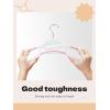 imageHOUSE DAY White Plastic Hangers 50 Pack Slim Space Saving Non Slip Hangers with Rubber Pads Heavy Duty Coat Hanger for Closet Prevent Stretching SShaped Clothes Hanger for Shirt Suit PantsWhite  Pink