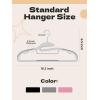 imageHOUSE DAY White Plastic Hangers 50 Pack Slim Space Saving Non Slip Hangers with Rubber Pads Heavy Duty Coat Hanger for Closet Prevent Stretching SShaped Clothes Hanger for Shirt Suit PantsLight Grey  Dark Grey