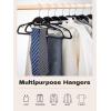 imageHOUSE DAY White Plastic Hangers 50 Pack Slim Space Saving Non Slip Hangers with Rubber Pads Heavy Duty Coat Hanger for Closet Prevent Stretching SShaped Clothes Hanger for Shirt Suit PantsBlack  White