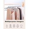 imageHOUSE DAY White Plastic Hangers 50 Pack Slim Space Saving Non Slip Hangers with Rubber Pads Heavy Duty Coat Hanger for Closet Prevent Stretching SShaped Clothes Hanger for Shirt Suit PantsLight Grey  Dark Grey