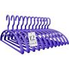 imageHOUSE DAY Plastic Clothes Hangers 24 Pack Sweater Hangers No Shoulder Bump Thick Heavy Duty Coat Hanger for Closet Purple Wide Hanger with NonSlip Hook for Sweaters Suits Dresses Jackets PantsPurple