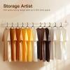 imageHOUSE DAY Premium Plastic Hangers 10 Pack Clothes Hanger Space Saving Heavy Duty Coat Hanger  Durable and Strong Closet Organizers and Storage Makes It Ideal Dorm Room Essentials WhiteBlack