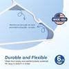imageHOUSE DAY Premium Plastic Hangers 10 Pack Clothes Hanger Space Saving Heavy Duty Coat Hanger  Durable and Strong Closet Organizers and Storage Makes It Ideal Dorm Room Essentials WhiteWhite