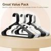 imageHOUSE DAY Premium Plastic Hangers 10 Pack Clothes Hanger Space Saving Heavy Duty Coat Hanger  Durable and Strong Closet Organizers and Storage Makes It Ideal Dorm Room Essentials WhiteBlack