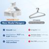 imageHOUSE DAY Premium Plastic Hangers 10 Pack Clothes Hanger Space Saving Heavy Duty Coat Hanger  Durable and Strong Closet Organizers and Storage Makes It Ideal Dorm Room Essentials WhiteWhite