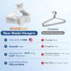 imageHOUSE DAY Premium Plastic Hangers 10 Pack Clothes Hanger Space Saving Heavy Duty Coat Hanger  Durable and Strong Closet Organizers and Storage Makes It Ideal Dorm Room Essentials WhiteWhite