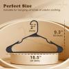 imageHOUSE DAY Premium Plastic Hangers 10 Pack Clothes Hanger Space Saving Heavy Duty Coat Hanger  Durable and Strong Closet Organizers and Storage Makes It Ideal Dorm Room Essentials WhiteBlack