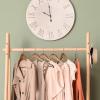 imageHOUSE DAY Bulk Wooden Hangers 150 Pack Heavy Duty Wood Coat Hangers for Closet Smooth Finish Woode Suit Hanger with Non Slip Pants Bar Sturdy Wood Clothes Hanger for Shirts Walnut100 Pack