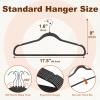 imageHOUSE DAY Grey Plastic Hangers 20 Pack  Heavy Duty NonVelvet Hangers with 360 Swivel Hook ampamp Non Slip Notches  Slim Space Saving Clothes Hangers Durable Closet Organizers for Coats Shirts DressesBlack