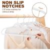 imageHOUSE DAY Grey Plastic Hangers 20 Pack  Heavy Duty NonVelvet Hangers with 360 Swivel Hook ampamp Non Slip Notches  Slim Space Saving Clothes Hangers Durable Closet Organizers for Coats Shirts DressesIvory