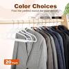 imageHOUSE DAY Grey Plastic Hangers 20 Pack  Heavy Duty NonVelvet Hangers with 360 Swivel Hook ampamp Non Slip Notches  Slim Space Saving Clothes Hangers Durable Closet Organizers for Coats Shirts DressesIvory