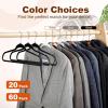 imageHOUSE DAY Grey Plastic Hangers 20 Pack  Heavy Duty NonVelvet Hangers with 360 Swivel Hook ampamp Non Slip Notches  Slim Space Saving Clothes Hangers Durable Closet Organizers for Coats Shirts DressesBlack