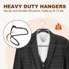 imageHOUSE DAY Grey Plastic Hangers 20 Pack  Heavy Duty NonVelvet Hangers with 360 Swivel Hook ampamp Non Slip Notches  Slim Space Saving Clothes Hangers Durable Closet Organizers for Coats Shirts DressesBlack