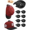imageHOUSE DAY Adhesive Hat Hooks for Wall 8 Pack Strong Hat Rack for Baseball Cap Display Organizer Hats Holder for Wall Door Closet No Drilling BlackBlack