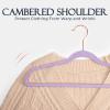 imageHOUSE DAY Pink Velvet Hangers 100 Pack Premium NonSlip Felt Clothes Hangers Sturdy Heavy Duty Coat Durable Hanger for Suits Space Saving with No Hanger Mark 360 Swivel Rotating Rose Gold HookLtpurple