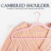 imageHOUSE DAY Pink Velvet Hangers 100 Pack Premium NonSlip Felt Clothes Hangers Sturdy Heavy Duty Coat Durable Hanger for Suits Space Saving with No Hanger Mark 360 Swivel Rotating Rose Gold HookPink