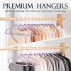 imageHOUSE DAY Pink Velvet Hangers 100 Pack Premium NonSlip Felt Clothes Hangers Sturdy Heavy Duty Coat Durable Hanger for Suits Space Saving with No Hanger Mark 360 Swivel Rotating Rose Gold HookLtpurple