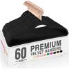 imageHOUSE DAY Pink Velvet Hangers 100 Pack Premium NonSlip Felt Clothes Hangers Sturdy Heavy Duty Coat Durable Hanger for Suits Space Saving with No Hanger Mark 360 Swivel Rotating Rose Gold HookBlack
