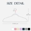imageHOUSE DAY Pink Velvet Hangers 100 Pack Premium NonSlip Felt Clothes Hangers Sturdy Heavy Duty Coat Durable Hanger for Suits Space Saving with No Hanger Mark 360 Swivel Rotating Rose Gold HookWhite